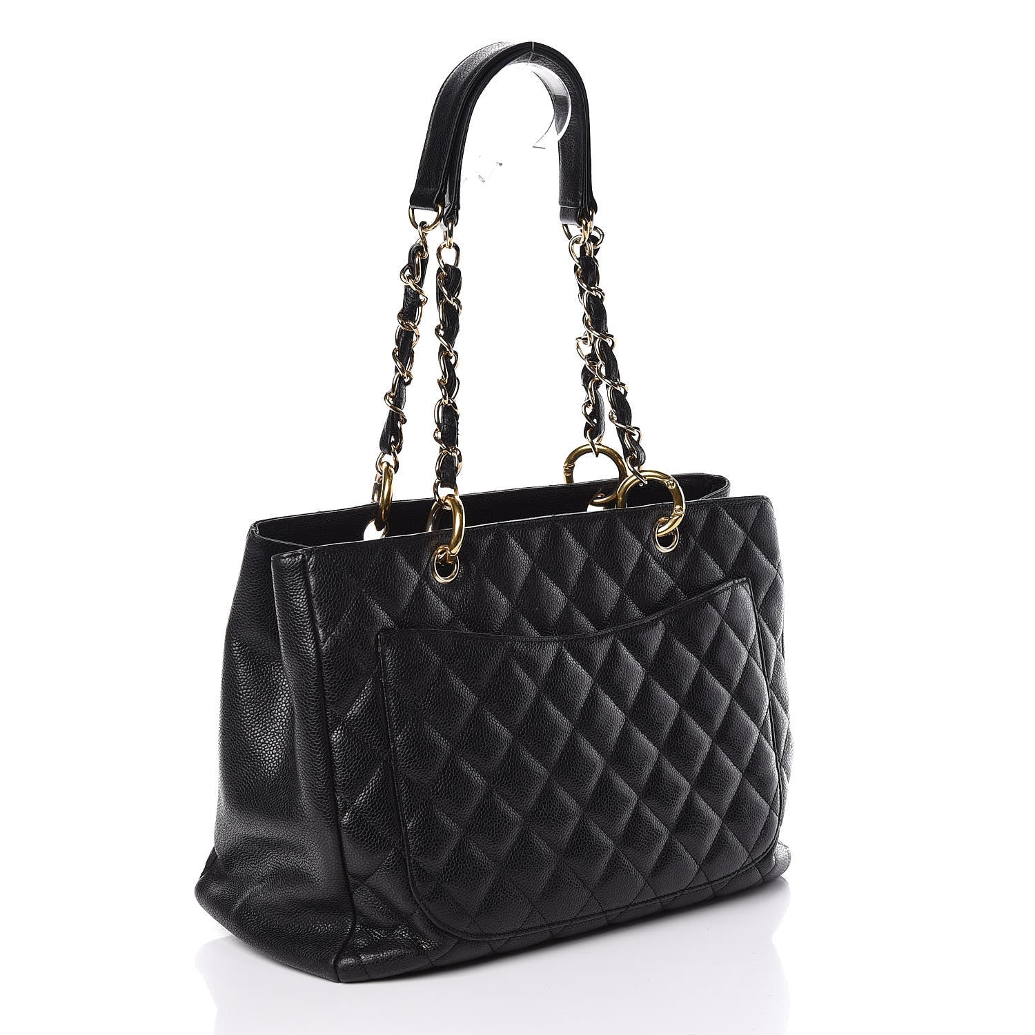 Chanel Caviar Quilted Grand Shopping Tote GST Black 3 of 9
