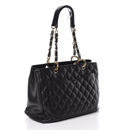 Chanel Caviar Quilted Grand Shopping Tote GST Black 3 of 9