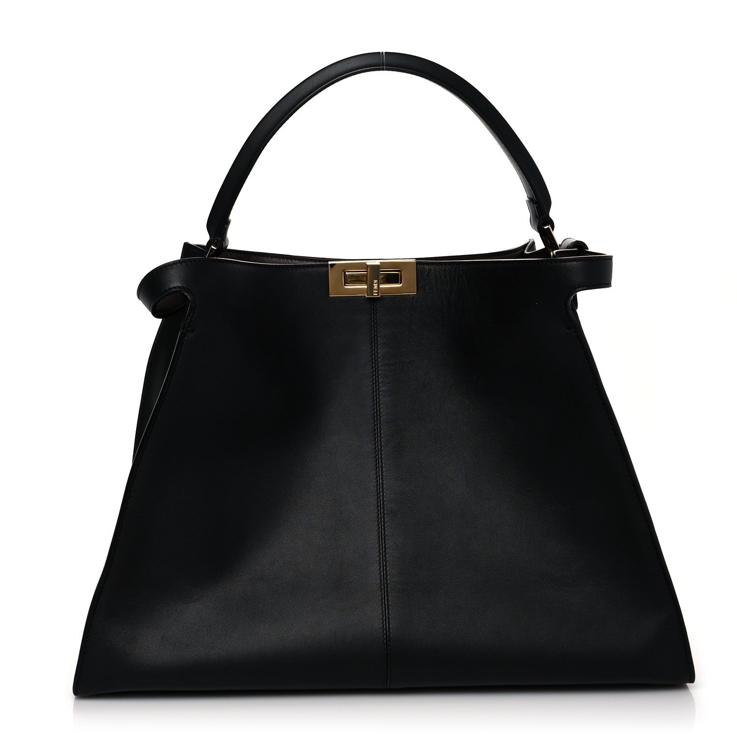 Fendi Vitello Seta Century Large Peekaboo X-Lite Black Fragola 1 of 10