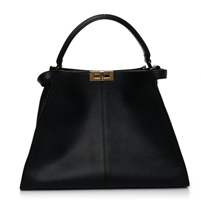 Fendi Vitello Seta Century Large Peekaboo X-Lite Black Fragola 1 of 10