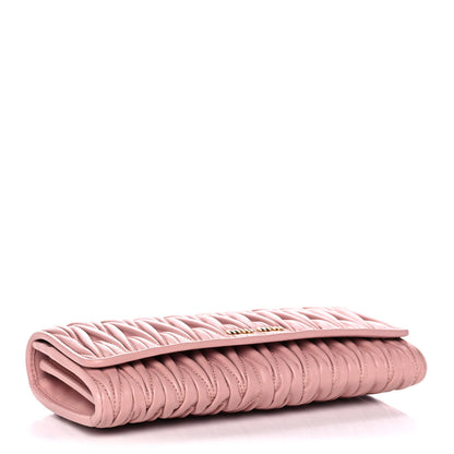 Miu Miu Nappa Matelasse Wallet On Chain Orchidea 4 of 13