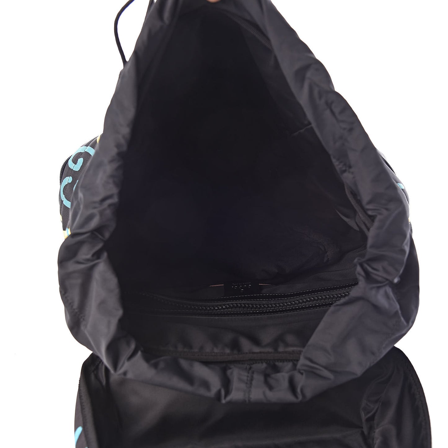 Techno Canvas GucciGhost Double Buckle Backpack Black New Acquamarine