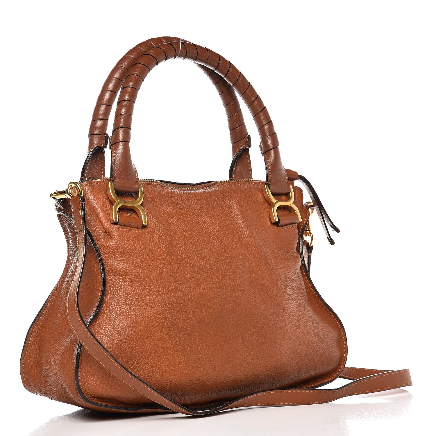 Chloe Calfskin Medium Marcie Satchel Tan 4 of 11
