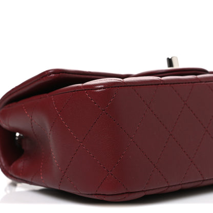Chanel Lambskin Quilted Mini Rectangular Flap Burgundy 9 of 11