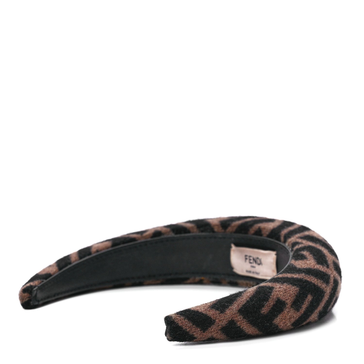 Fendi Wool Cashmere FF Logo Headband Tobacco 6 of 8