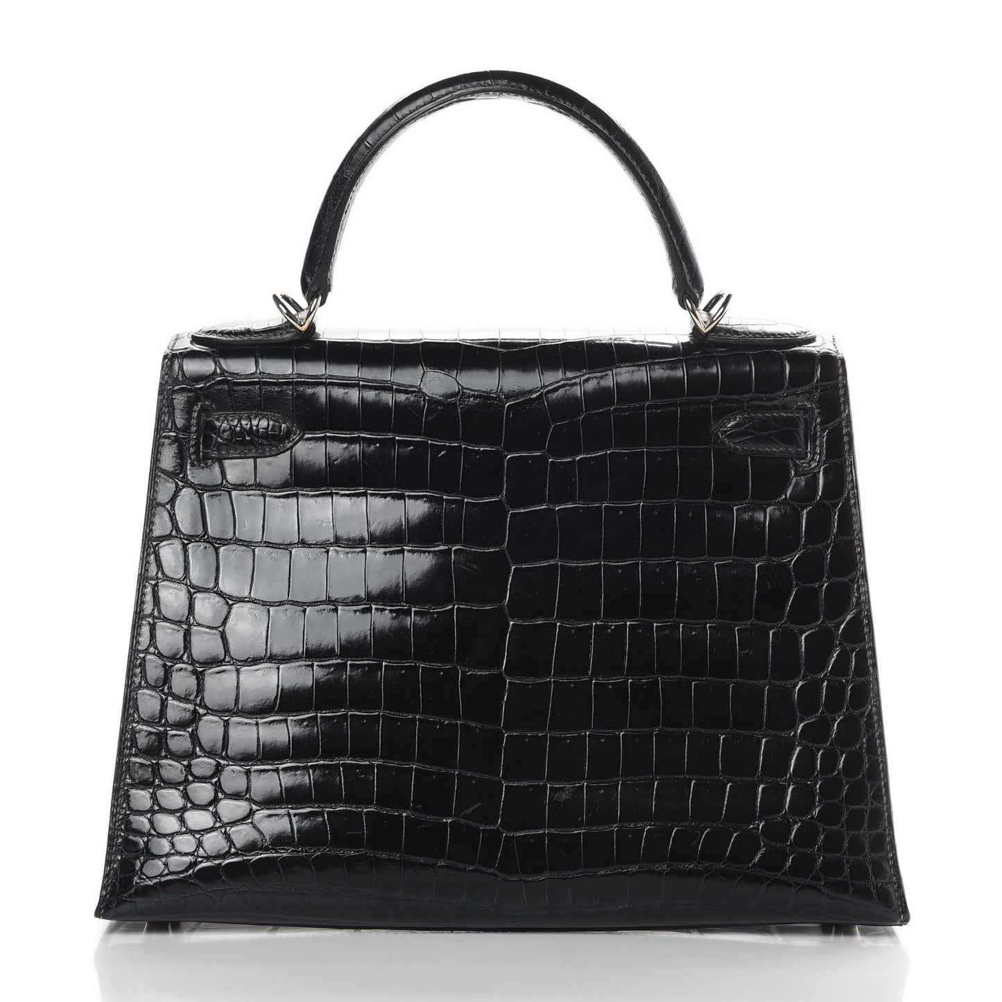 Shiny Niloticus Crocodile Kelly Sellier 28 Bleu Marine