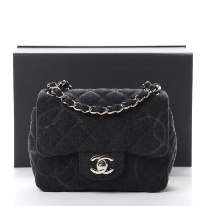 Chanel Denim CC Quilted Mini Square Flap Black 11 of 11