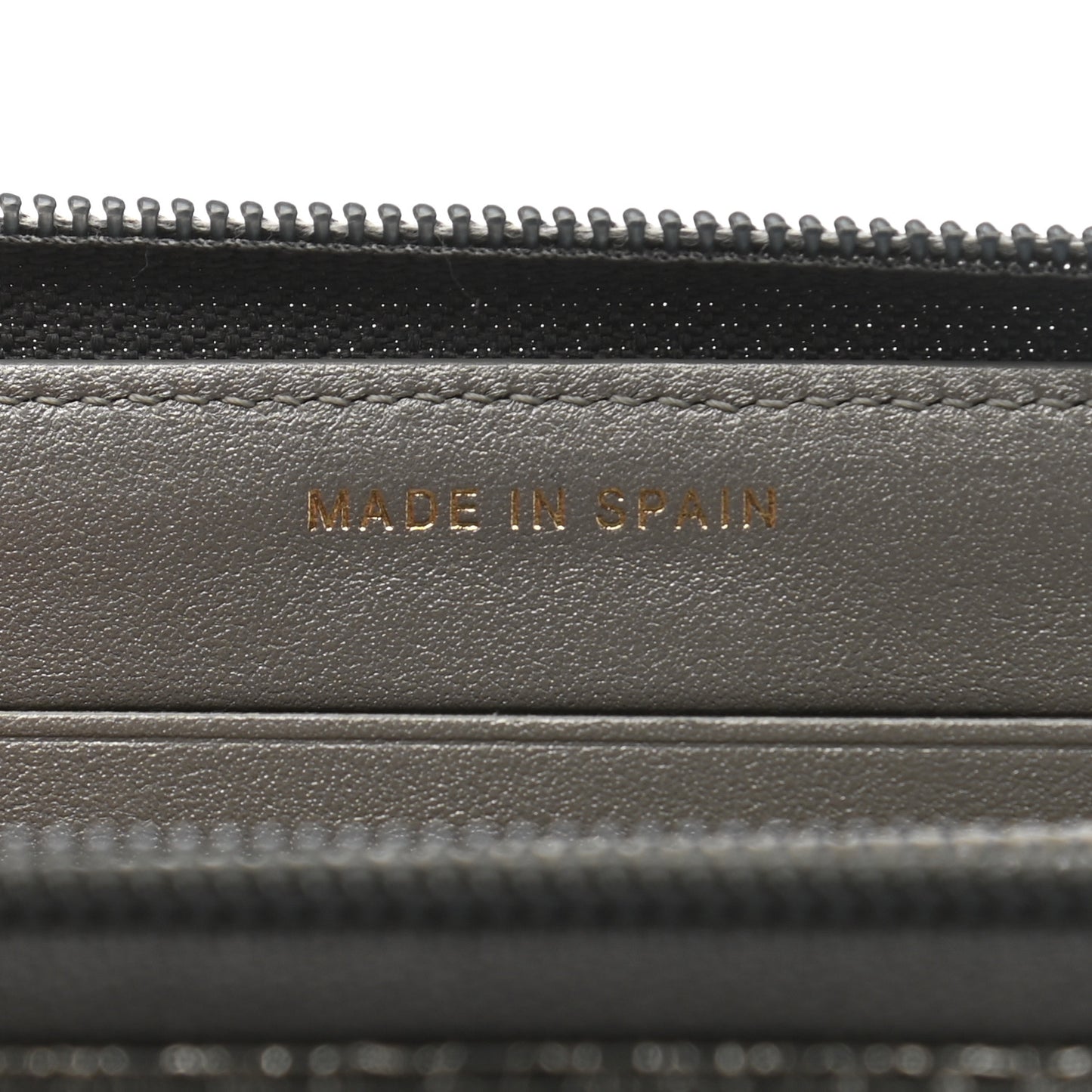 Cracked Metallic Calfskin Quilted Medium Boy Zip Around Wallet Dark Silver