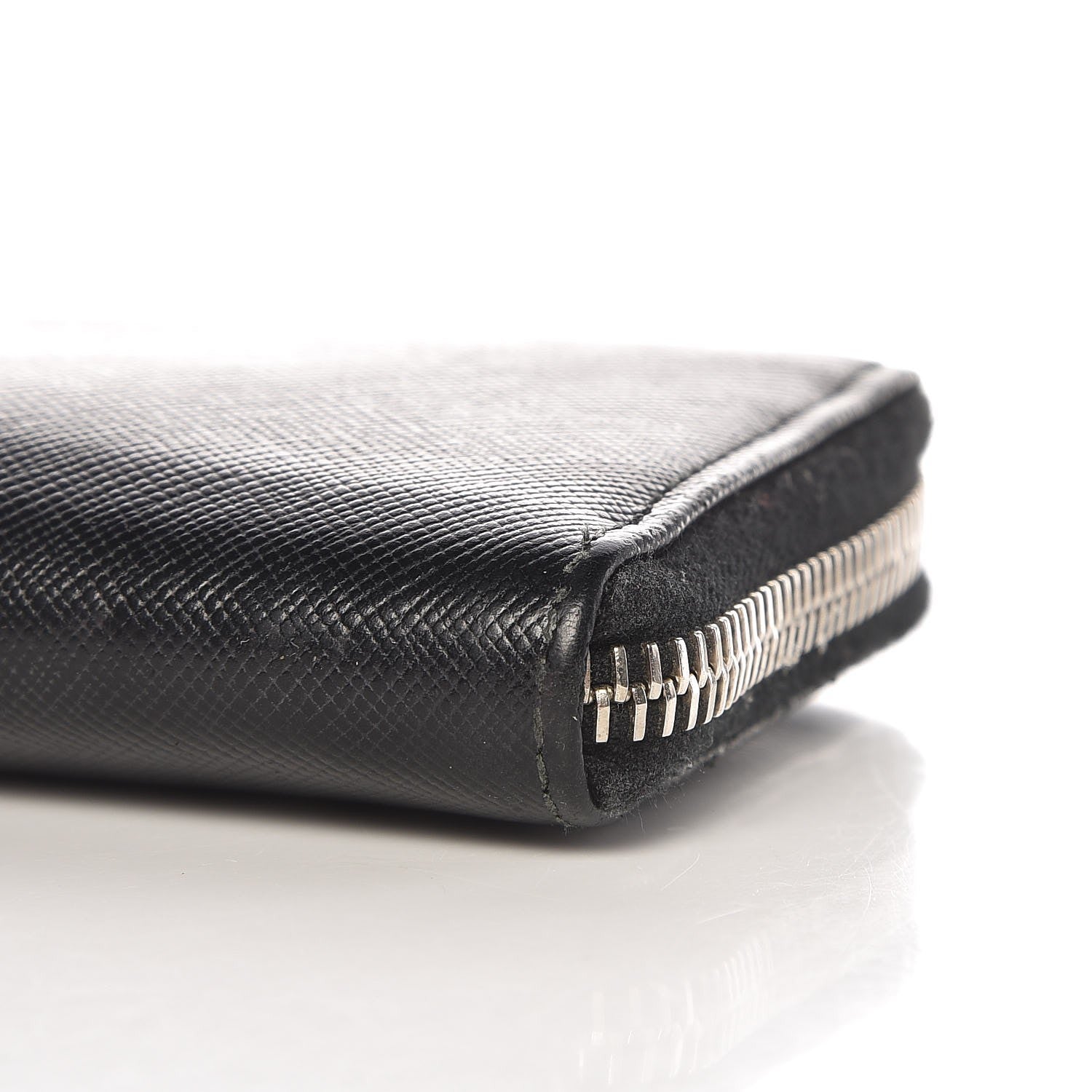 Prada Saffiano Zip Around Wallet Nero Black 13 of 13