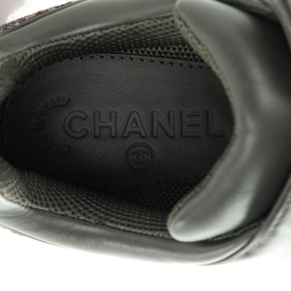 Chanel Calfskin Tweed Sneakers 43 Grey Black 6 of 7