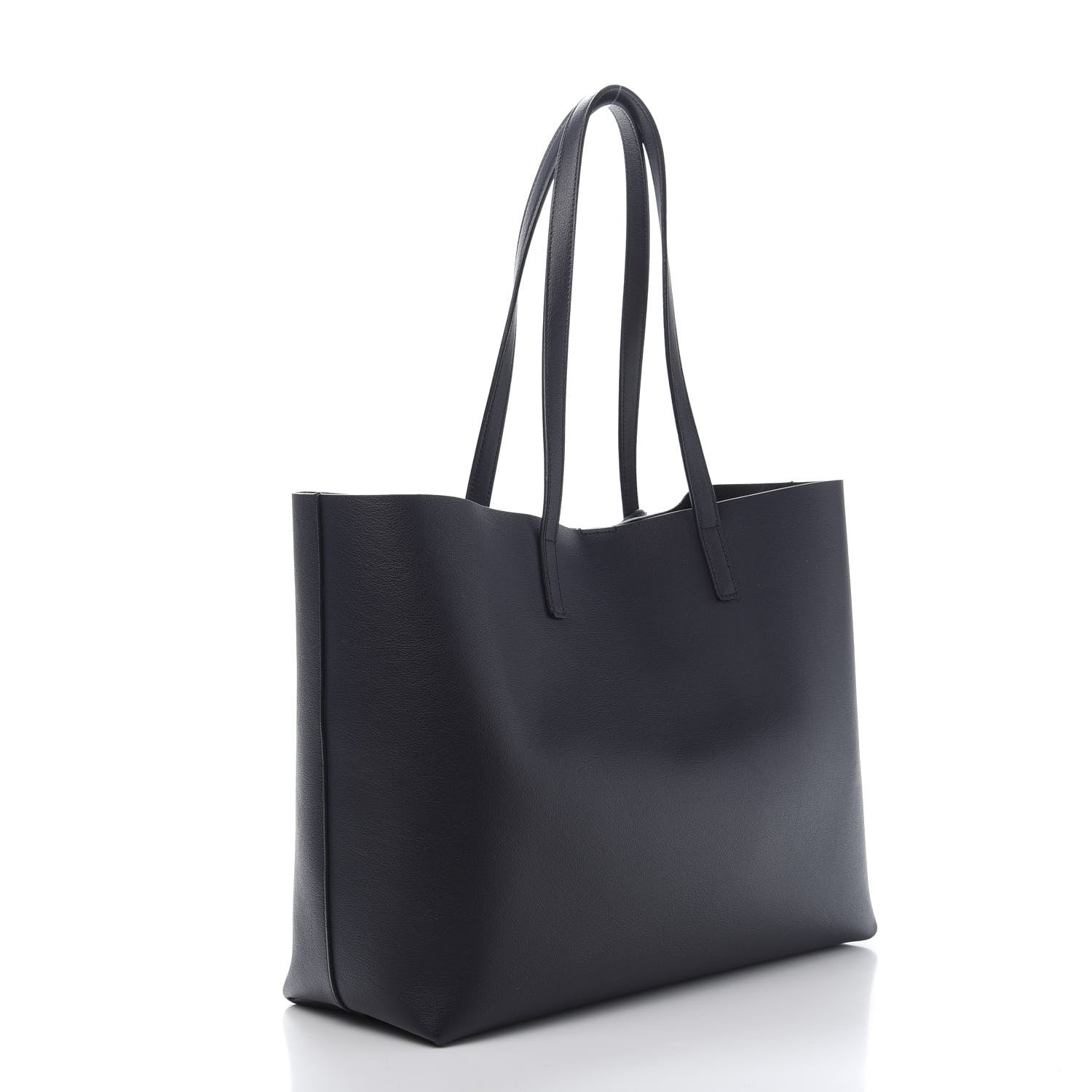 Saint Laurent Calfskin Large Shopping Tote Deep Marine 3 of 12