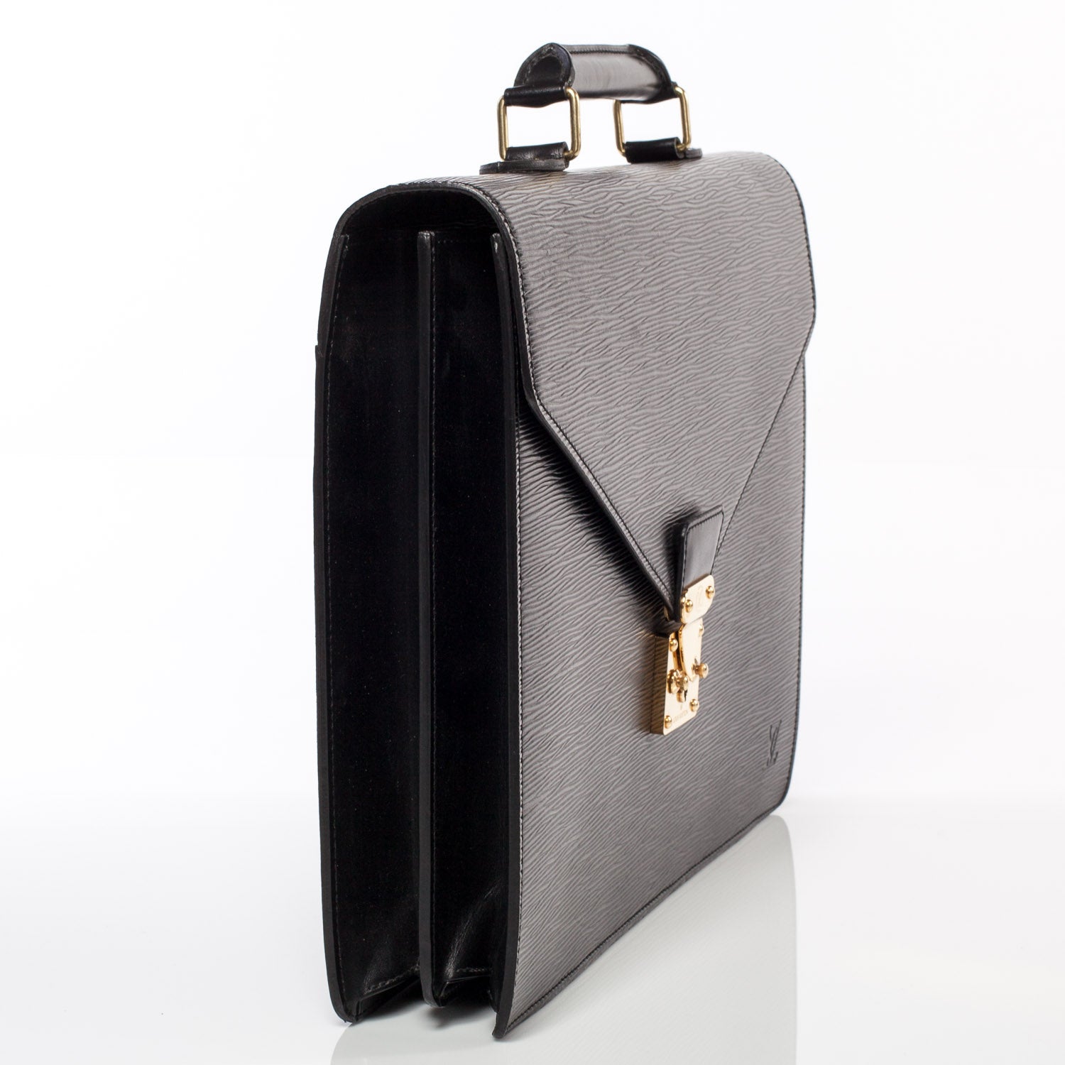 Louis Vuitton Epi Serviette Ambassadeur Briefcase Black 5 of 10