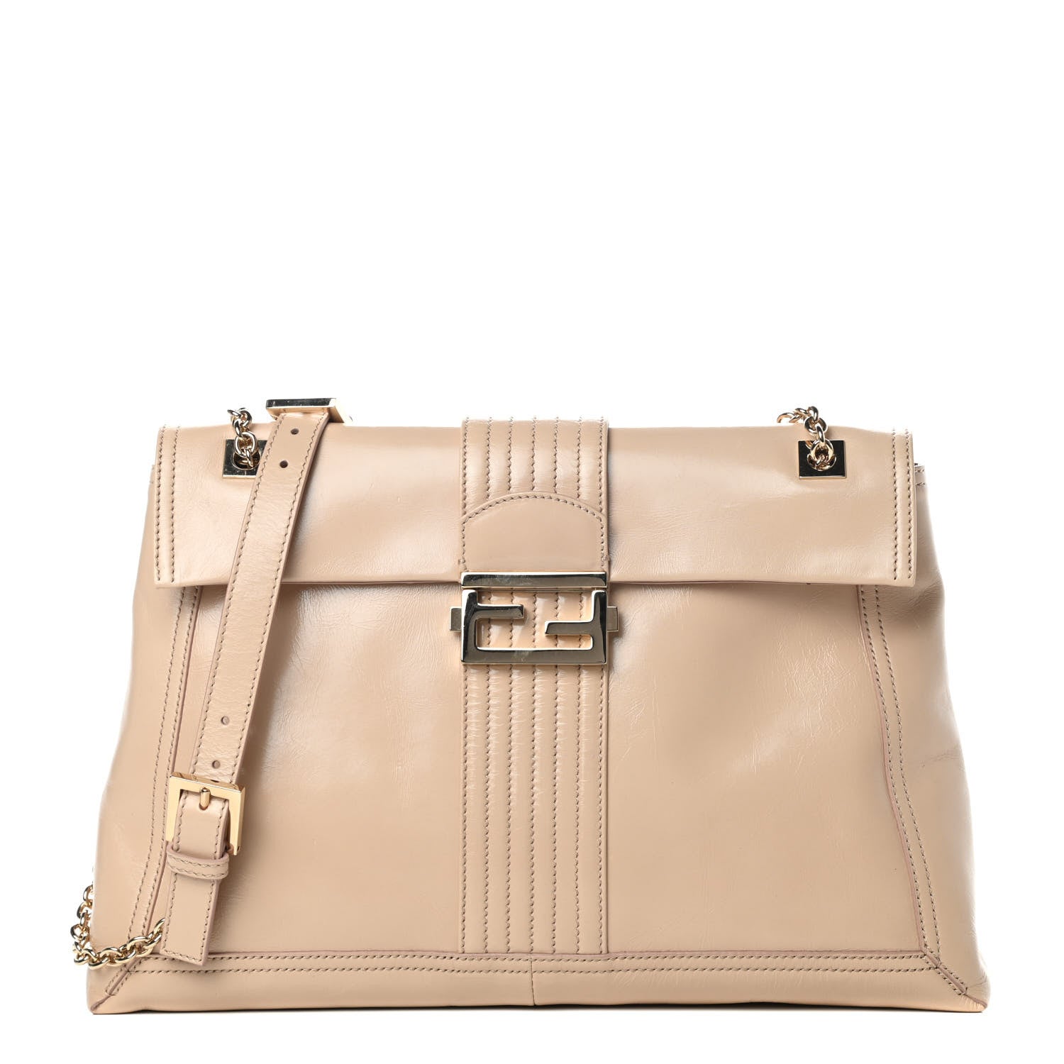 Fendi Vitello Acqua Maxi Baguette Shoulder Bag Makeup 1 of 11