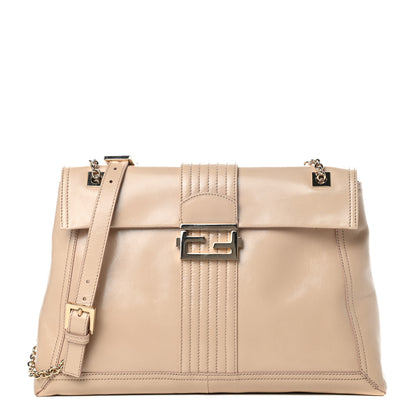 Fendi Vitello Acqua Maxi Baguette Shoulder Bag Makeup 1 of 11
