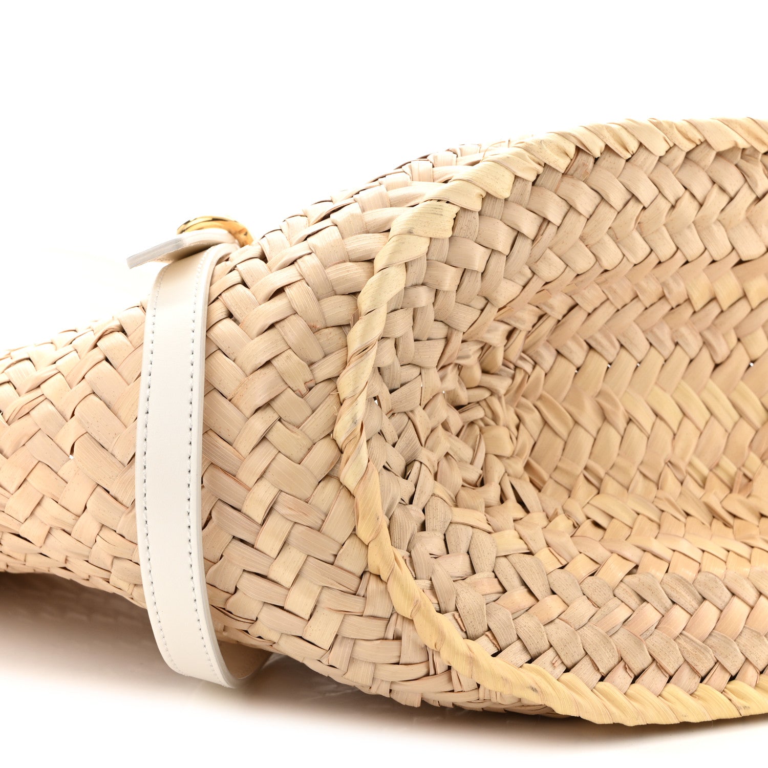 Givenchy Raffia Woven Calfskin Voyou Basket Bag White 9 of 10