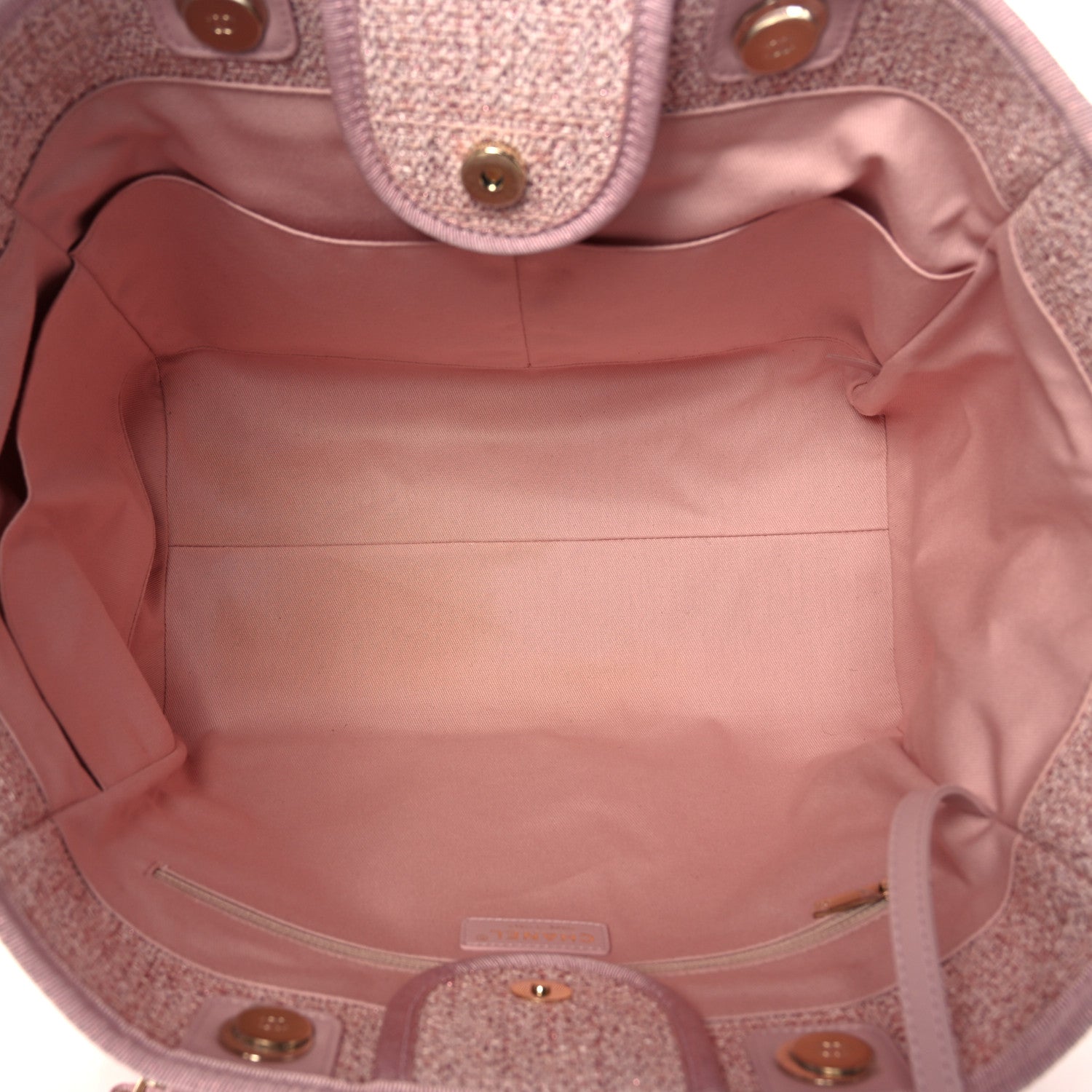 Chanel Lurex Boucle Deauville Medium Tote Pink 5 of 12
