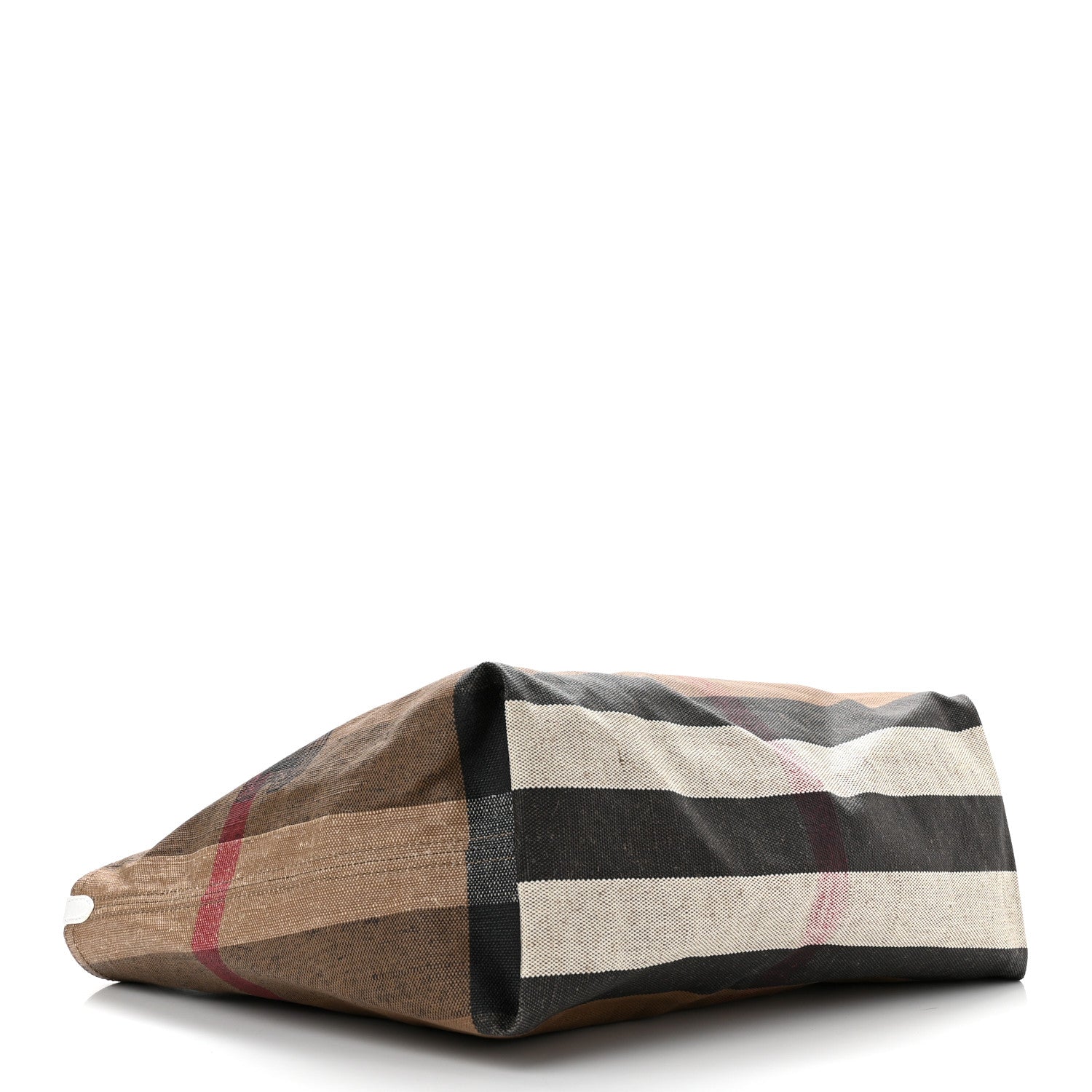 Burberry Coated Canvas Mega Check Medium Doodle Tote White 4 of 10