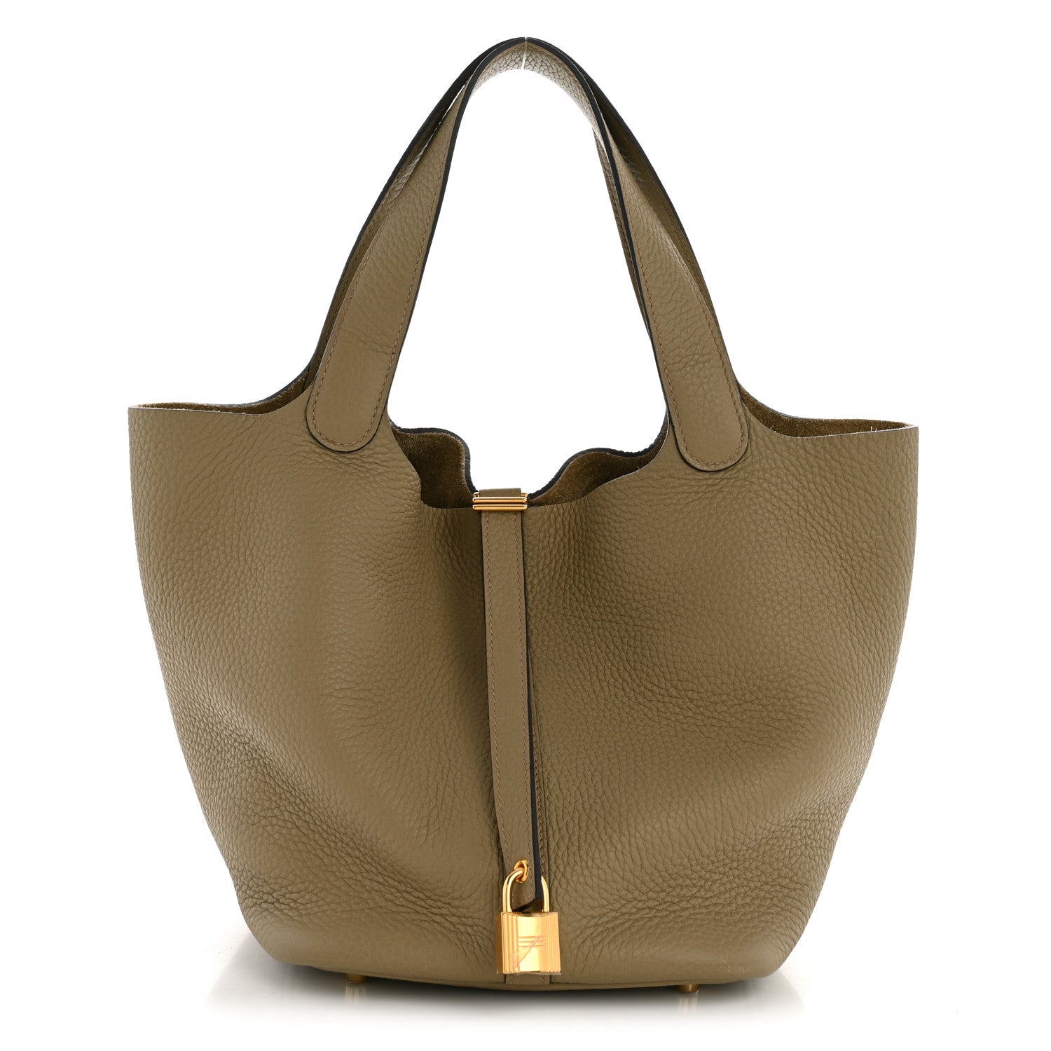 Hermes Taurillon Clemence Picotin Lock 22 MM Beige Marfa 1 of 10