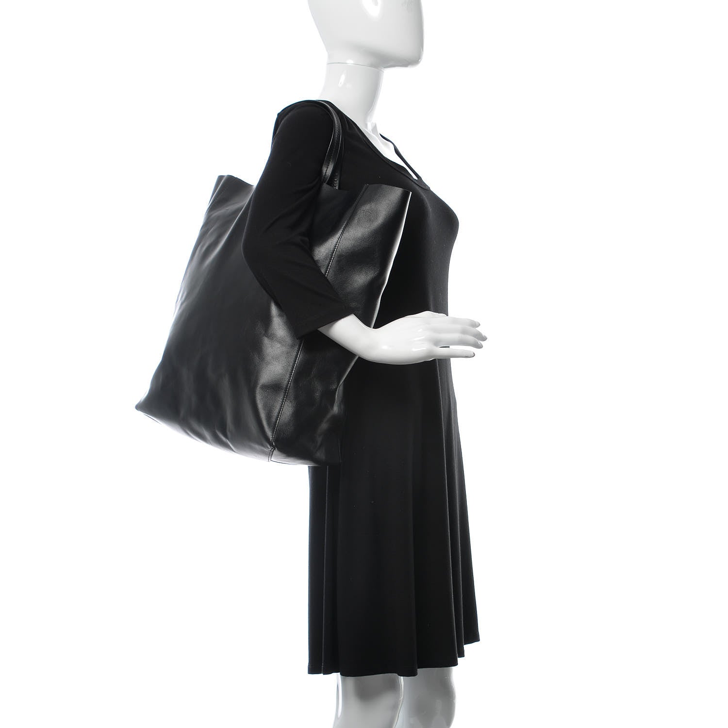 Celine Smooth Lambskin Vertical Cabas Black 2 of 8