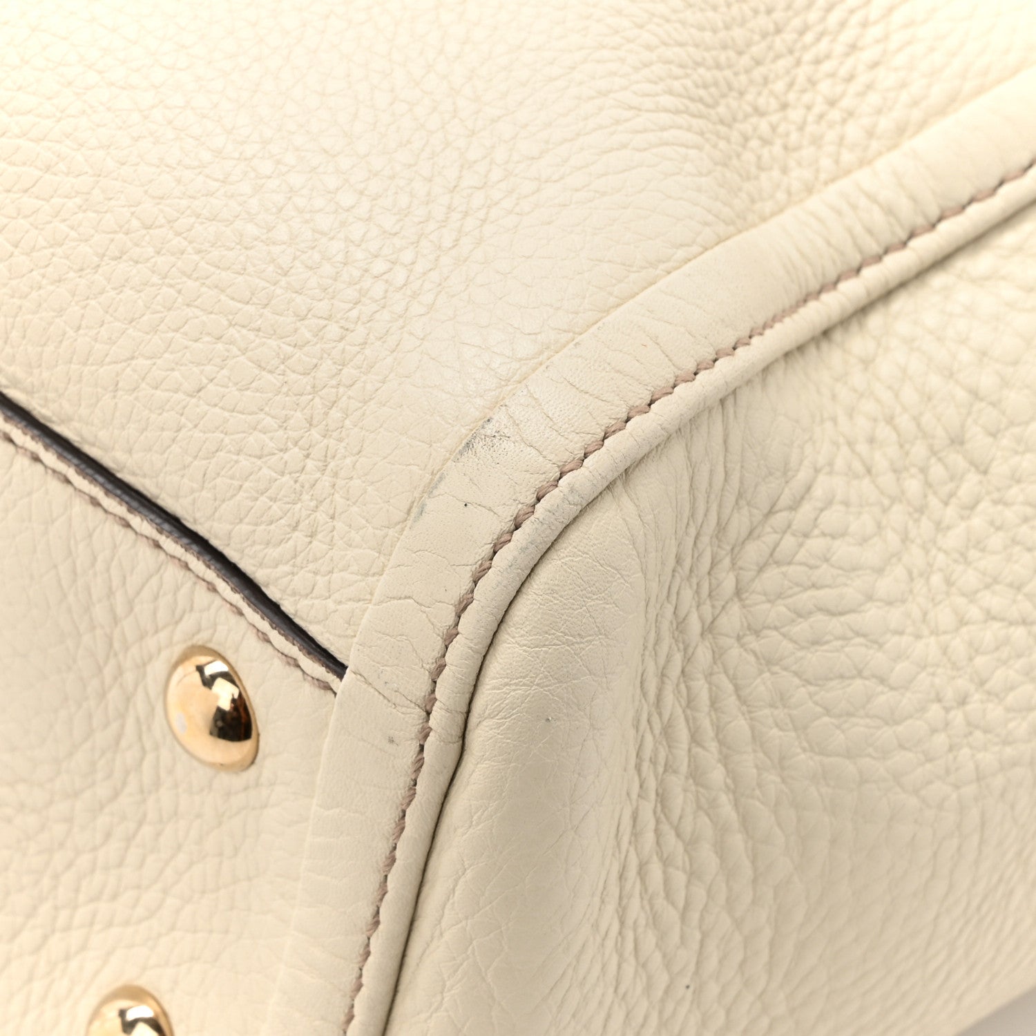 Gucci Pebbled Calfskin Small Soho Top Handle Bag Off White 13 of 15