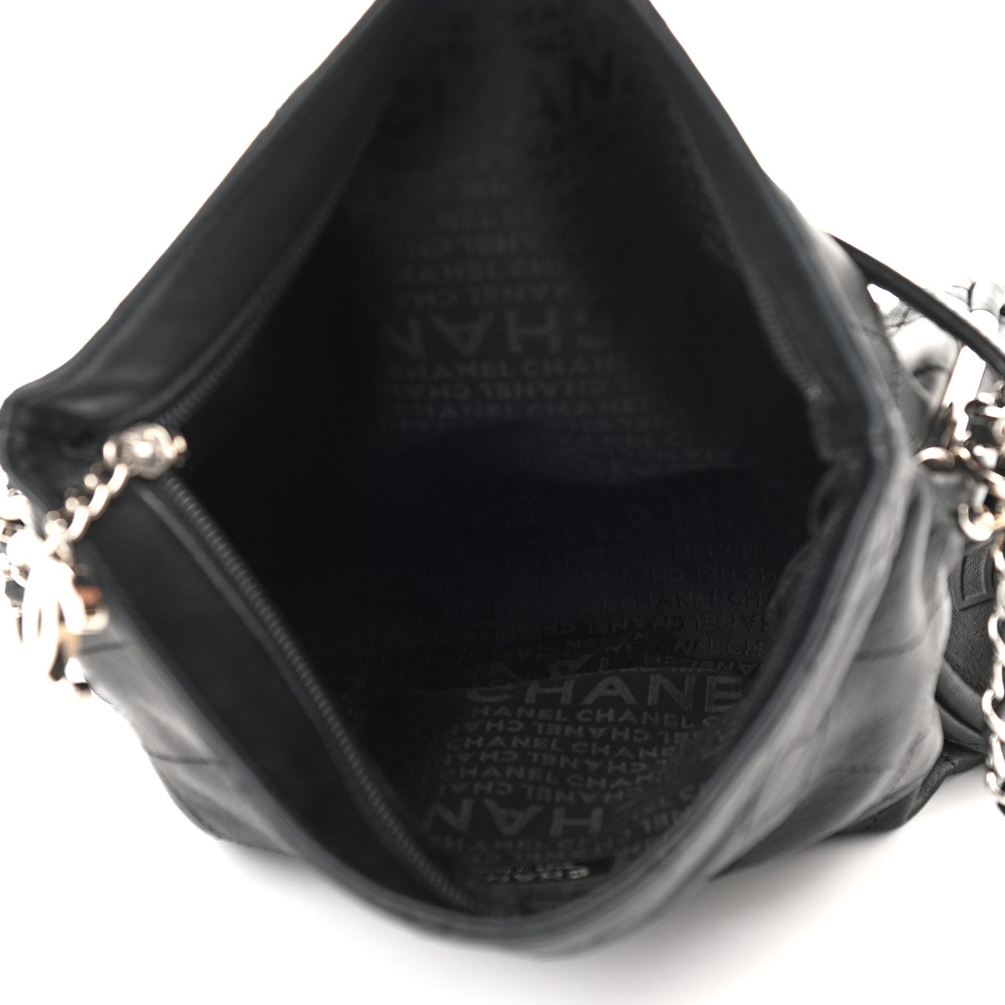 Lambskin Stitched Medium Ultimate Soft Tote Black