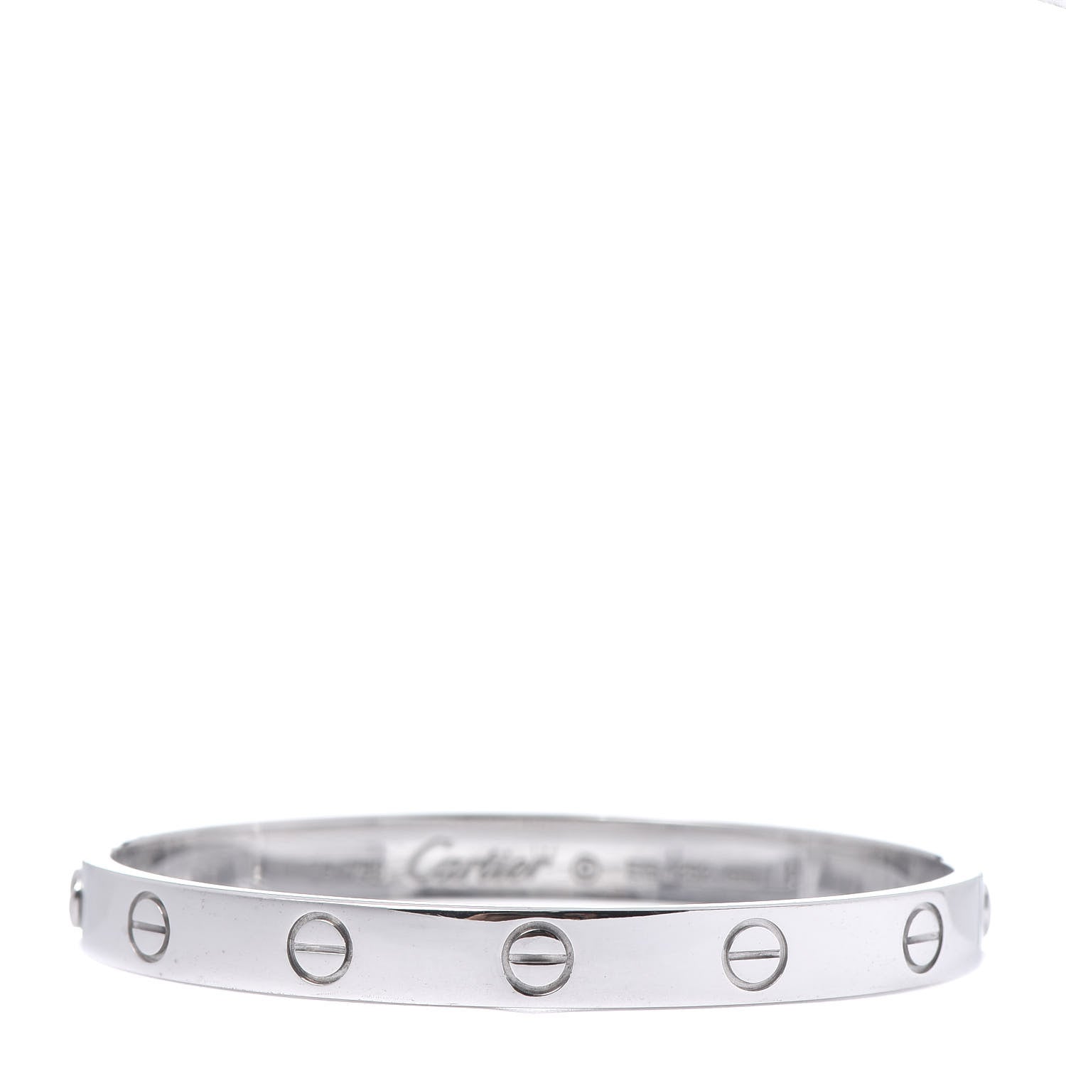 Cartier 18K White Gold LOVE Bracelet 16 1 of 8