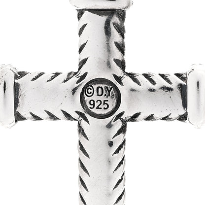 David Yurman Sterling Silver Diamond Chevron Cross Pendant 3 of 3