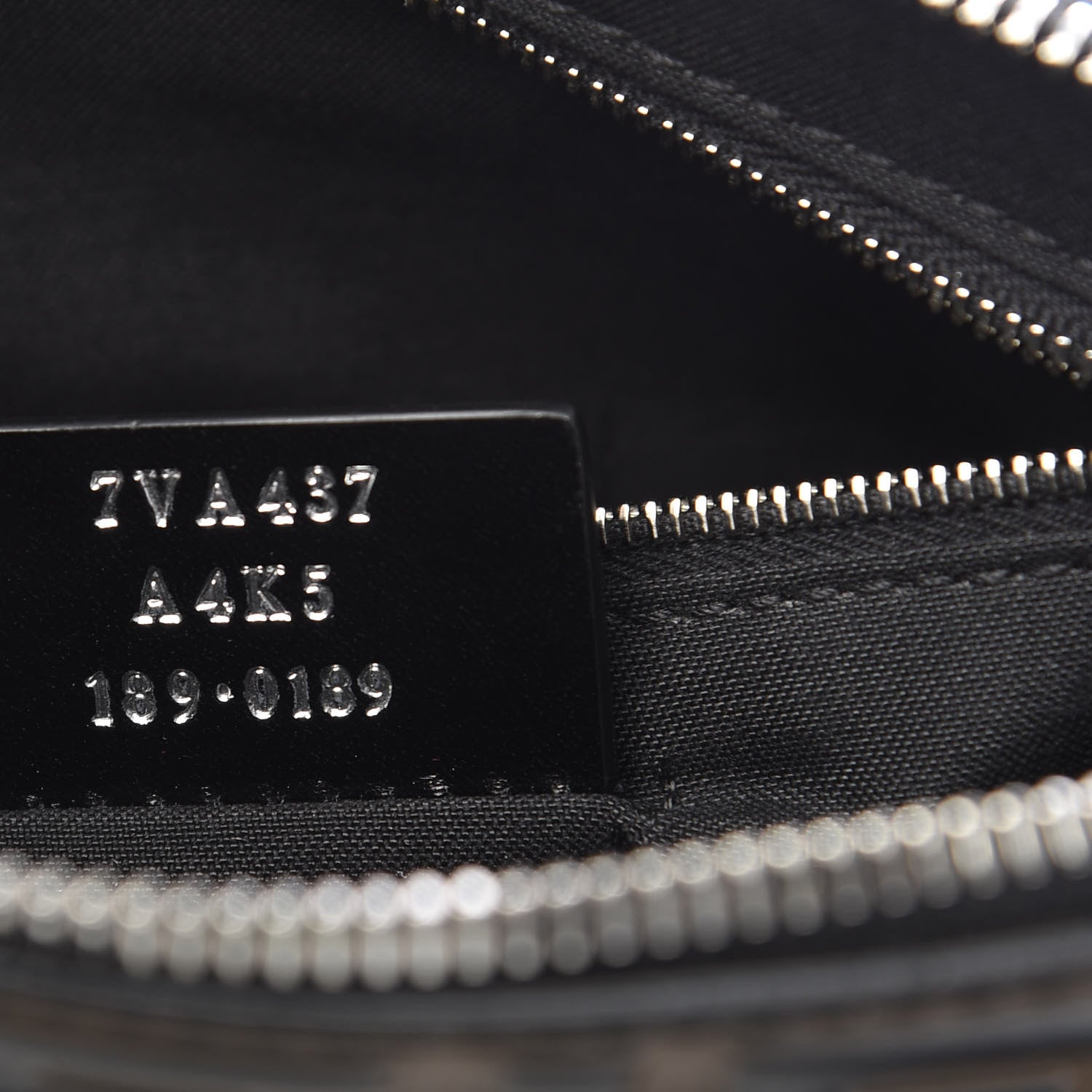 Fendi Vitello Century Bi-Color FF 1974 Embossed Messenger Maya Black 7 of 11