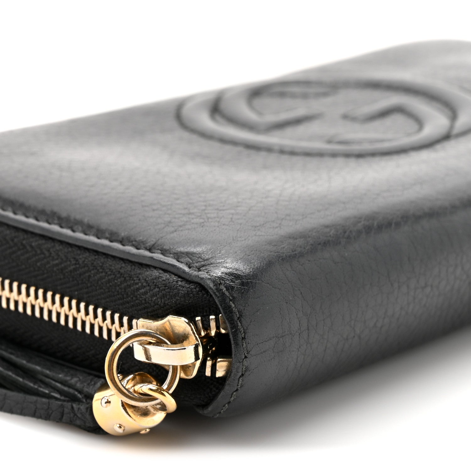 Gucci Pebbled Calfskin Soho Zip Around Wallet Black 11 of 11