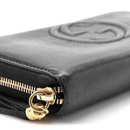 Gucci Pebbled Calfskin Soho Zip Around Wallet Black 11 of 11