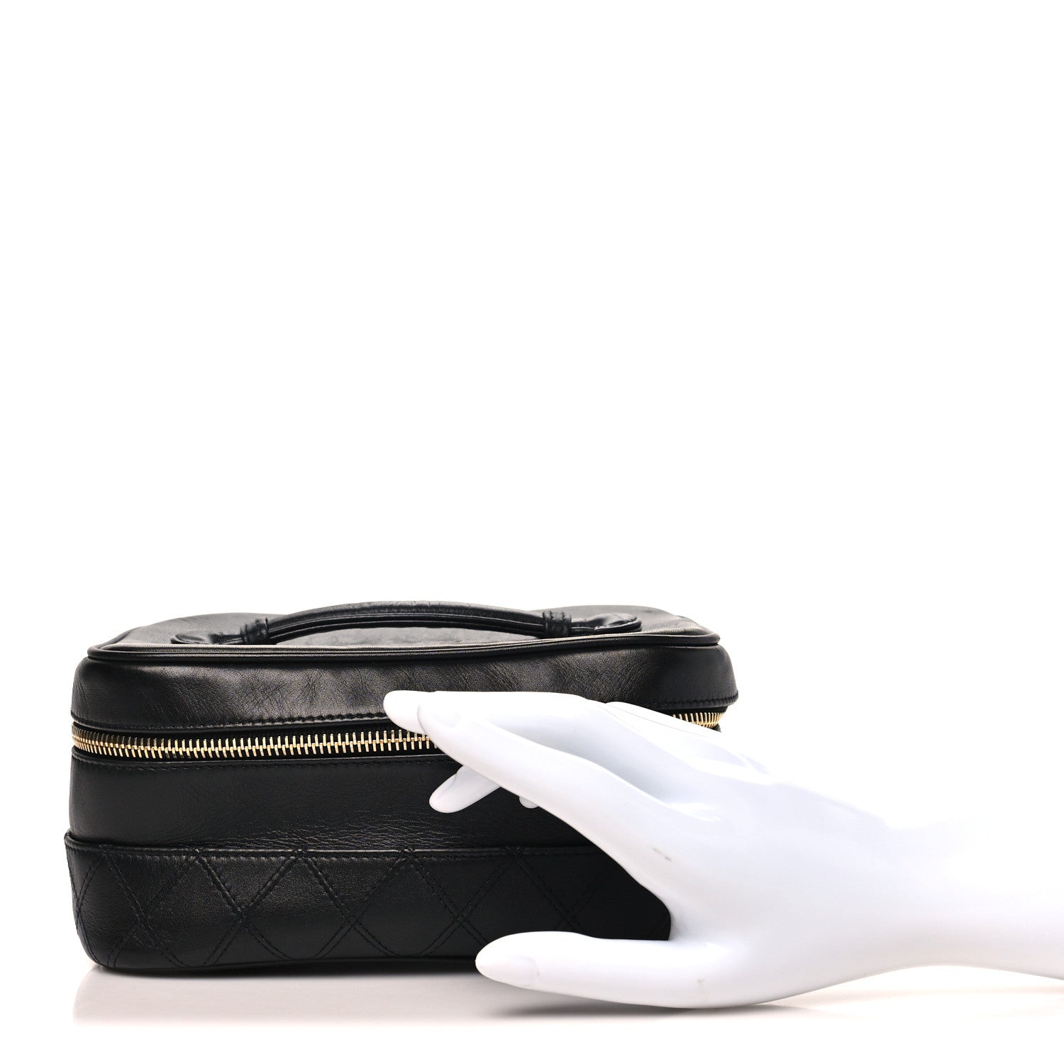Chanel Lambskin Vanity Cosmetic Case Black 2 of 9