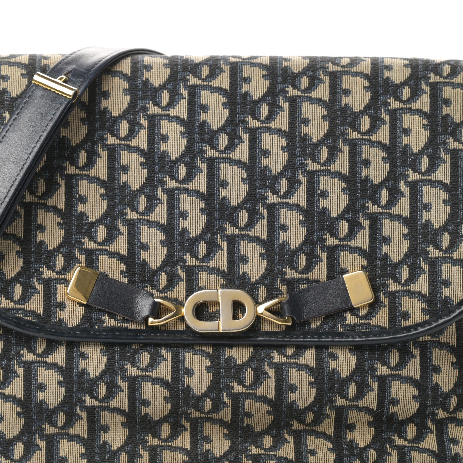 Christian Dior Monogram Flap Navy Blue 7 of 13