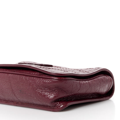 Saint Laurent Crinkled Calfskin Matelasse Monogram Niki Chain Wallet Dark Legion Red 10 of 11