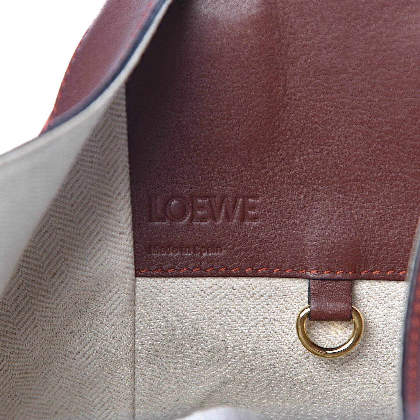 Calfskin Small Hammock Shoulder Bag Ginger Red