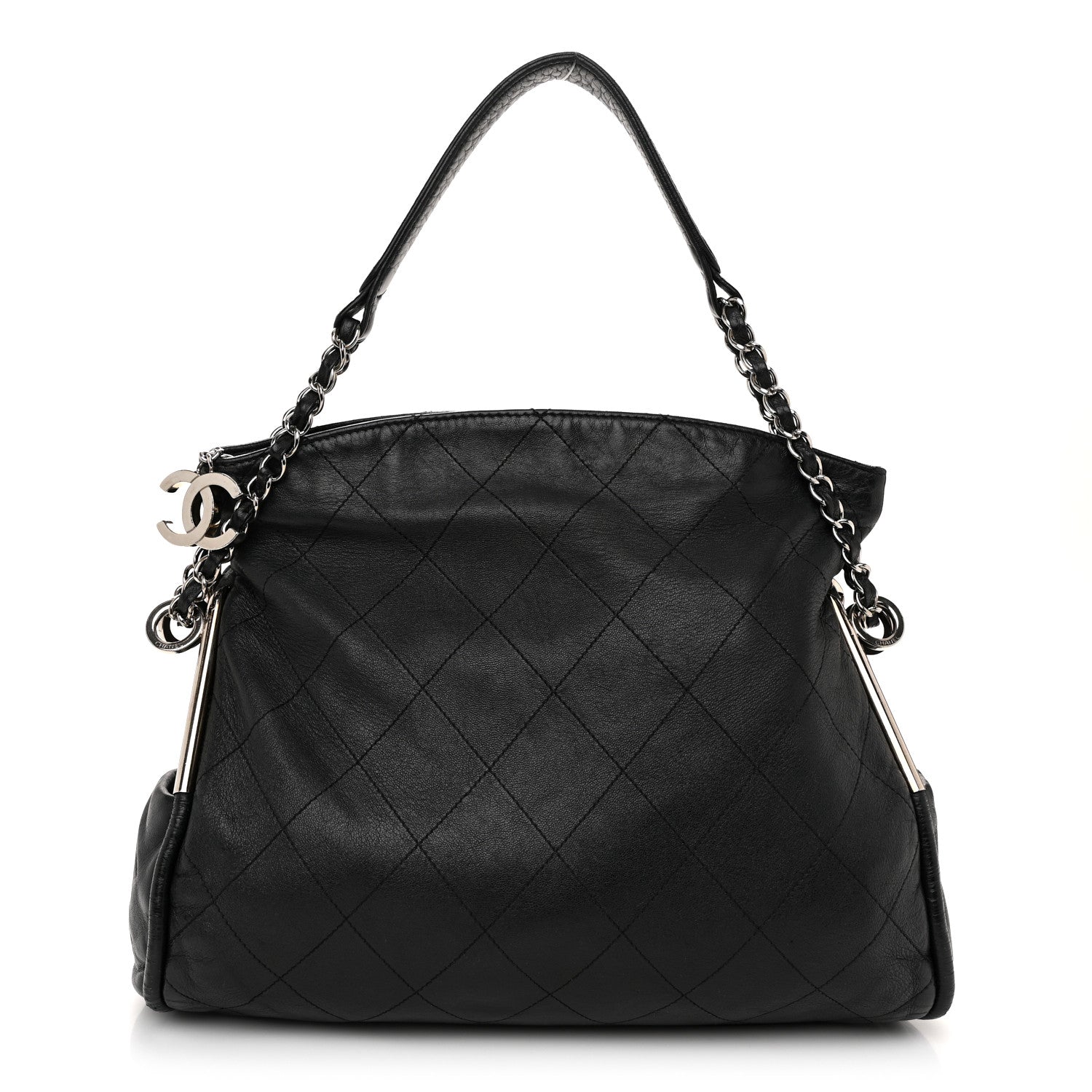 Chanel Lambskin Stitched Medium Ultimate Soft Tote Black 1 of 11