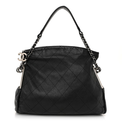 Chanel Lambskin Stitched Medium Ultimate Soft Tote Black 1 of 11