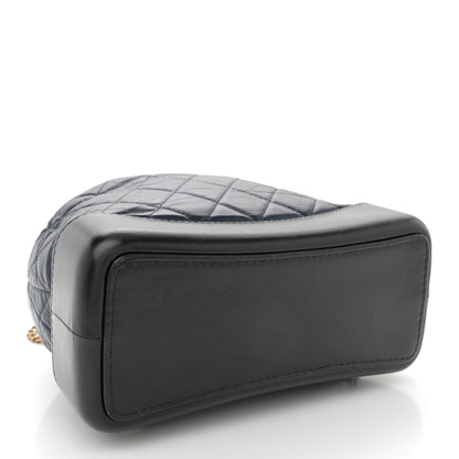 Chanel Aged Calfskin Quilted Gabrielle Backpack Navy Black 4 of 13