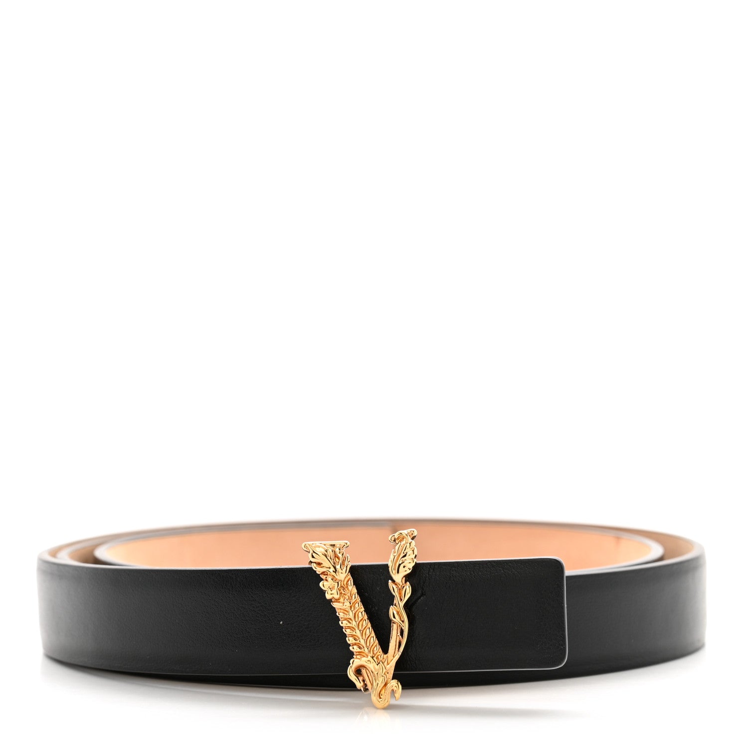 Versace Calfskin Virtus Belt 90 36 Black 1 of 7