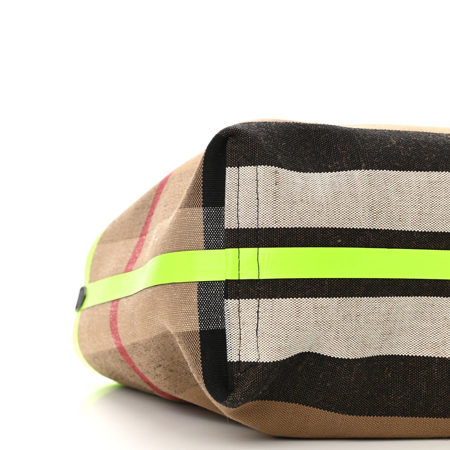 Canvas Mega Check The Giant Reversible Tote Black Neon Yellow