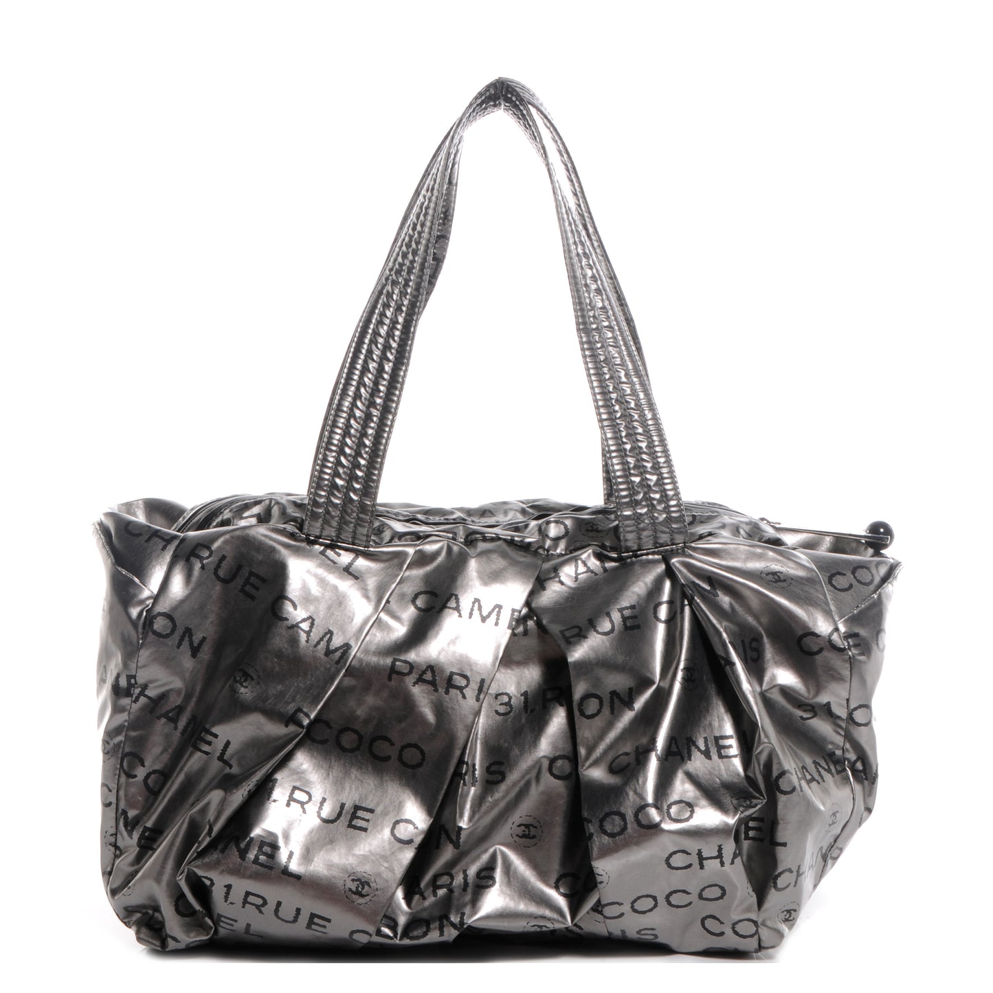 Lacquered Canvas Medium Unlimited Tote Argent Fonce
