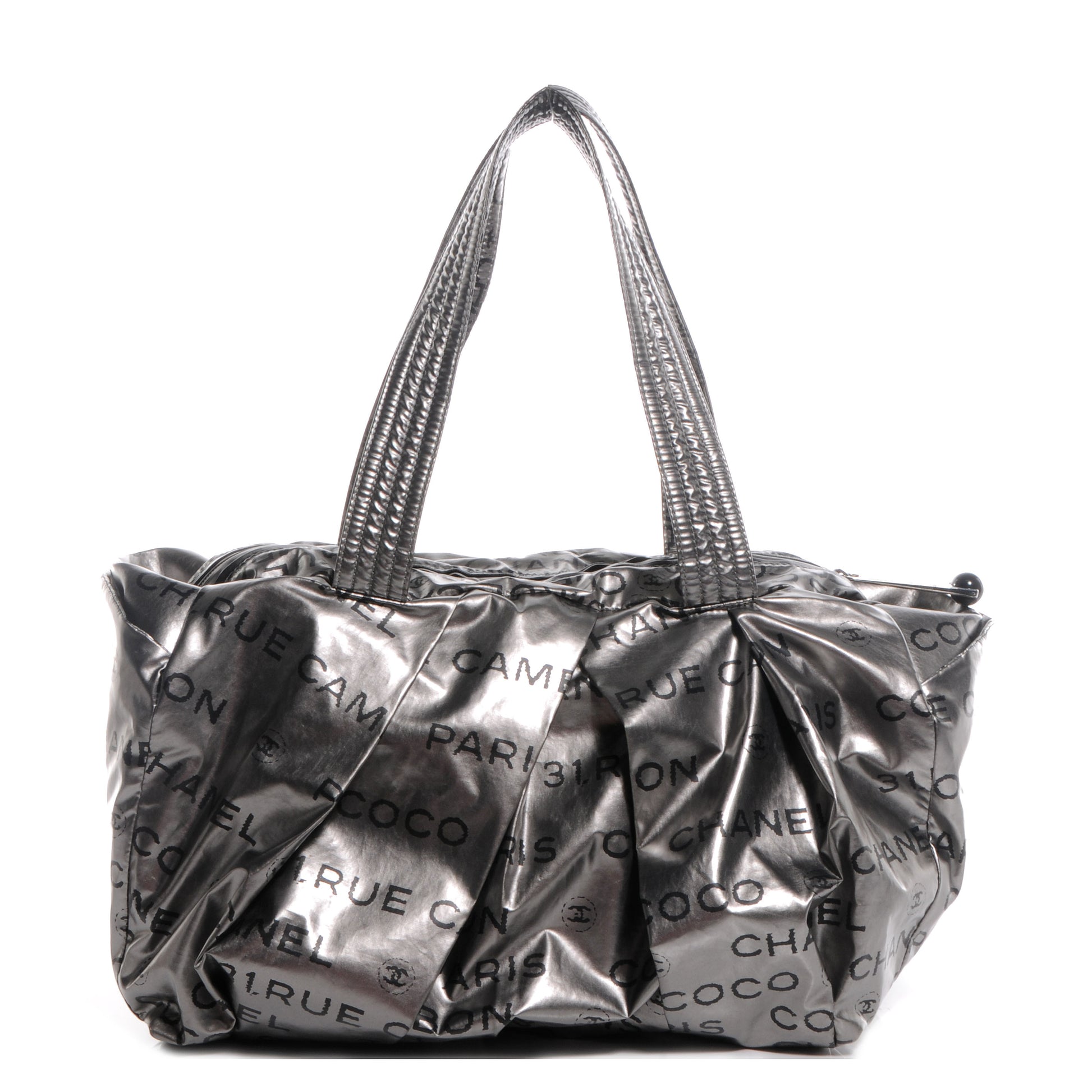 Chanel Lacquered Canvas Medium Unlimited Tote Argent Fonce 1 of 7