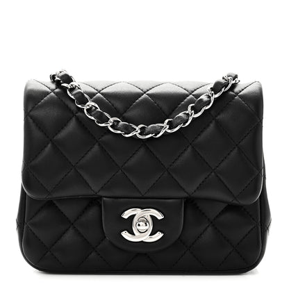 Chanel Lambskin Quilted Mini Square Flap Black 7 of 10