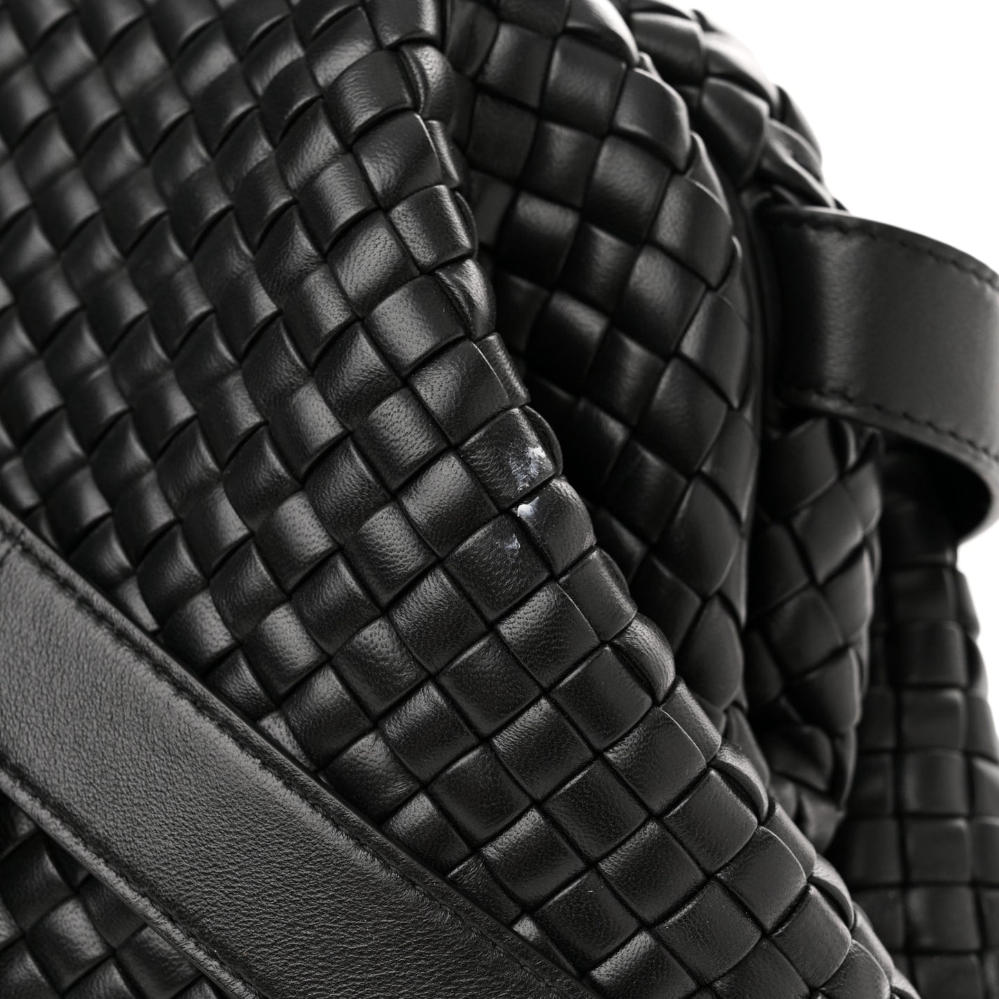 Nappa Intrecciato Medium Padded The Handle Tote Black
