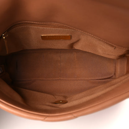 Chanel Lambskin Quilted Medium Chanel 19 Flap Brown 5 of 9