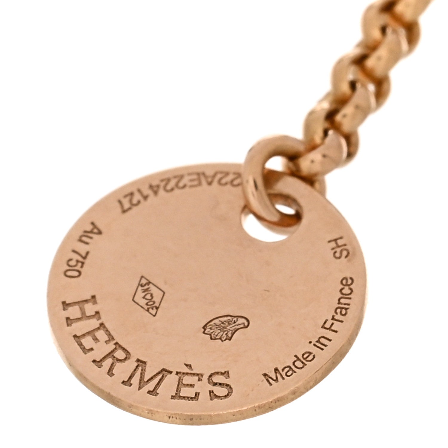 Hermes 18K Rose Gold PM Kelly Clochette Bracelet SH 3 of 3