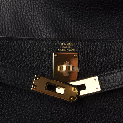 Hermes Taurillon Clemence Kelly Ado Backpack Black 4 of 10
