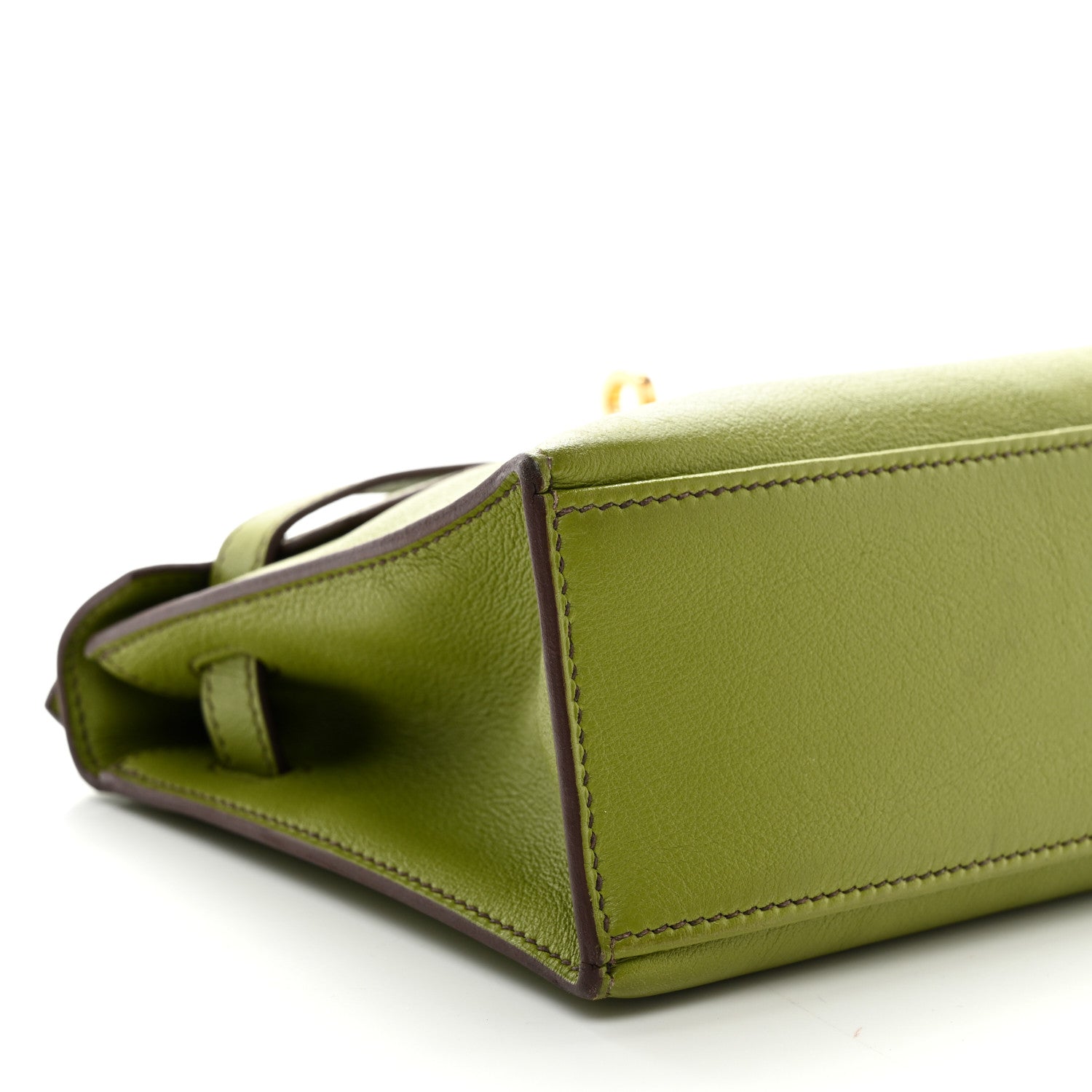 Hermes Swift Kelly Pochette Clutch Vert Anis 9 of 13