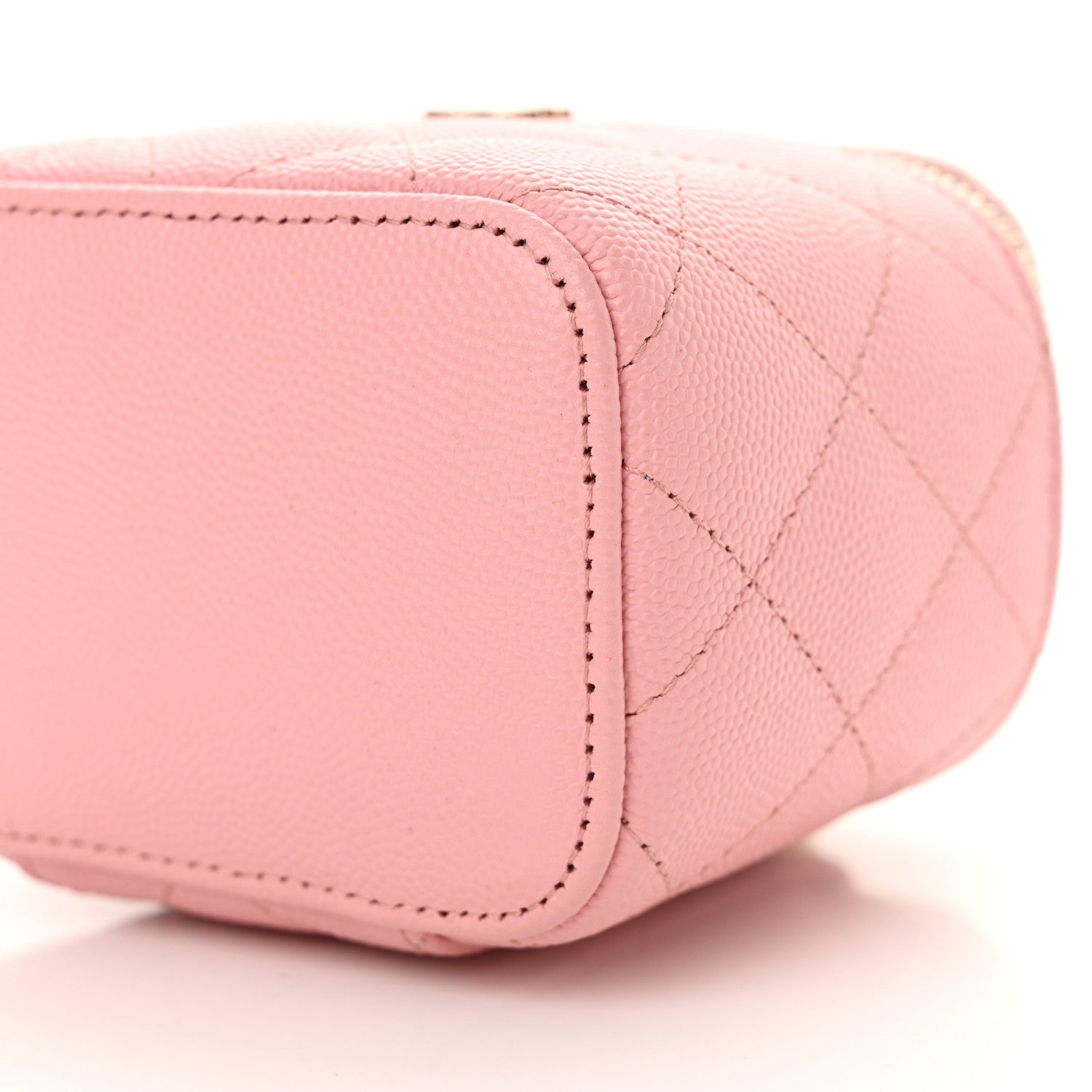Chanel Caviar Quilted Mini Vanity Case With Chain Light Pink 10 of 10