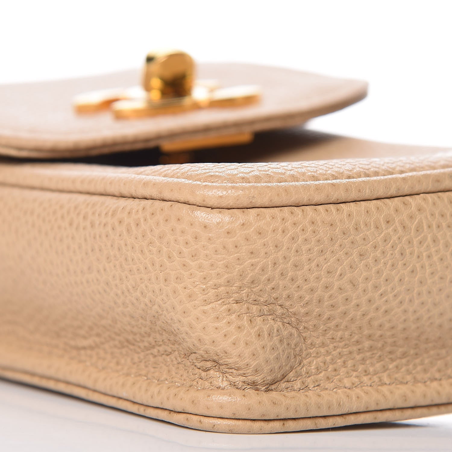 Chanel Caviar Phone Holder Crossbody Beige 9 of 11