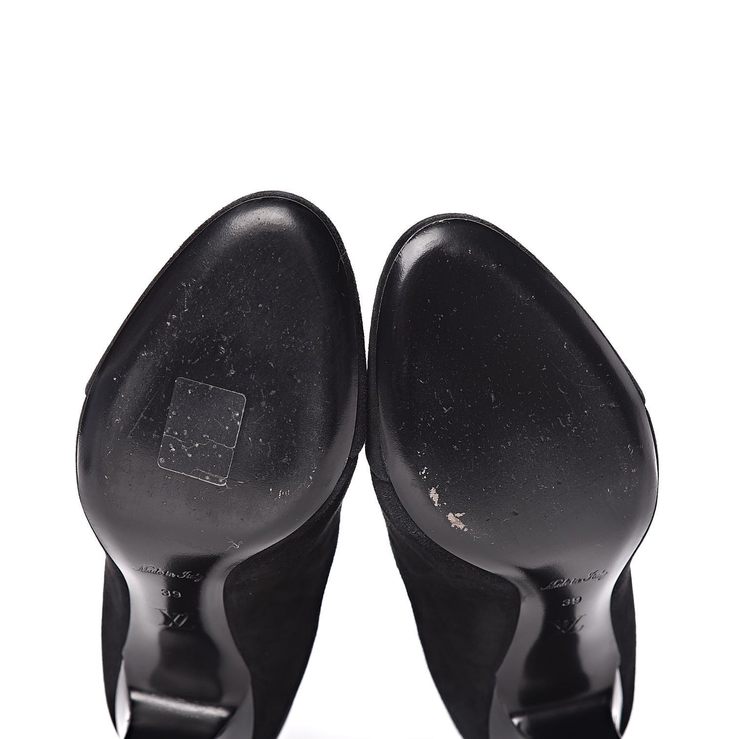 Suede Monogram Uniformes Cap Toe Chelsea 75mm Ankle Boots 39 Black